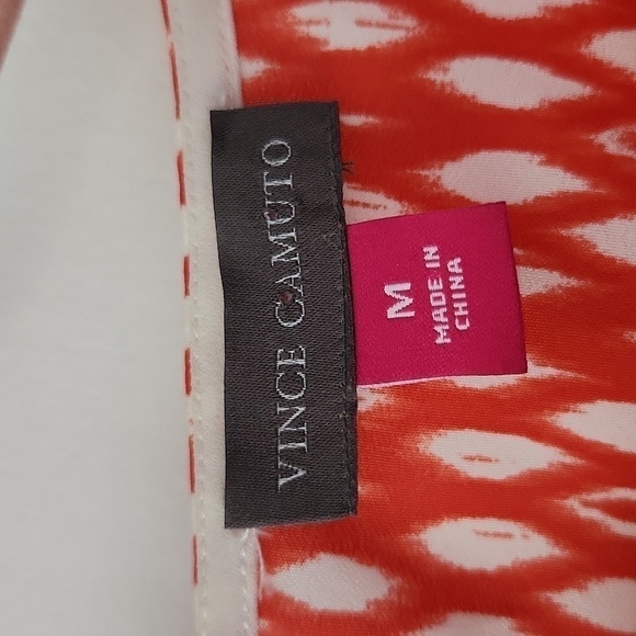 VINCE Camuto | Marrakech Fiery Red Print Tunic Coverup Sleeveless Dress Size M - Picture 5 of 9